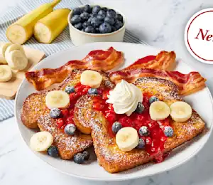 Bob Evans Red, White & Blueberry French Toast Combo